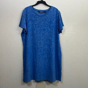 Lands End Textured Terry Cloth Mini Dress Swim Coverup